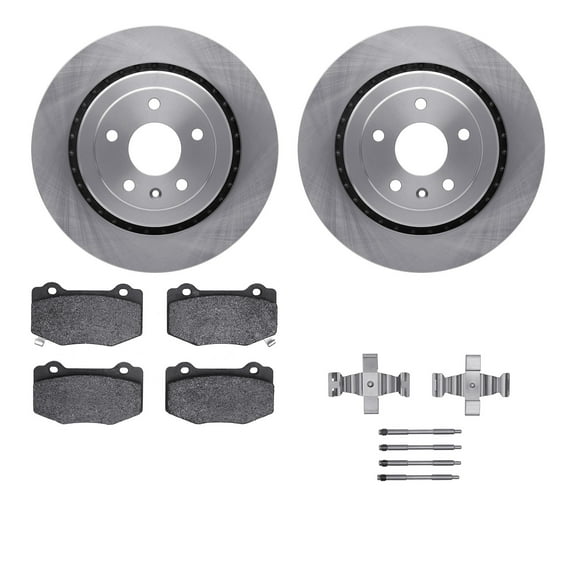 Dynamic Friction Company Rear Brake Rotors with 5000 Advanced Brake Pads includes Hardware 6512-47234