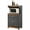 Gray Oak, variant on Pemberly Row Microwave Kitchen Cart in Chocolate Gray