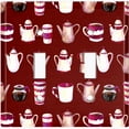 thumbnail image 2 of Metal Light Switch Wall Plate Outlet Cover (Coffee Mocha Espresso Tea Pot Kettle Maker Festive Cup Maroon - Double Toggle), 2 of 2