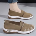 thumbnail image 5 of Hurxie Walking Shoes Women Slip on Sneakers Non Slip Work Tennis Plantar Breathable Mesh Comfortable Ladies Nursing Brown, 5 of 7