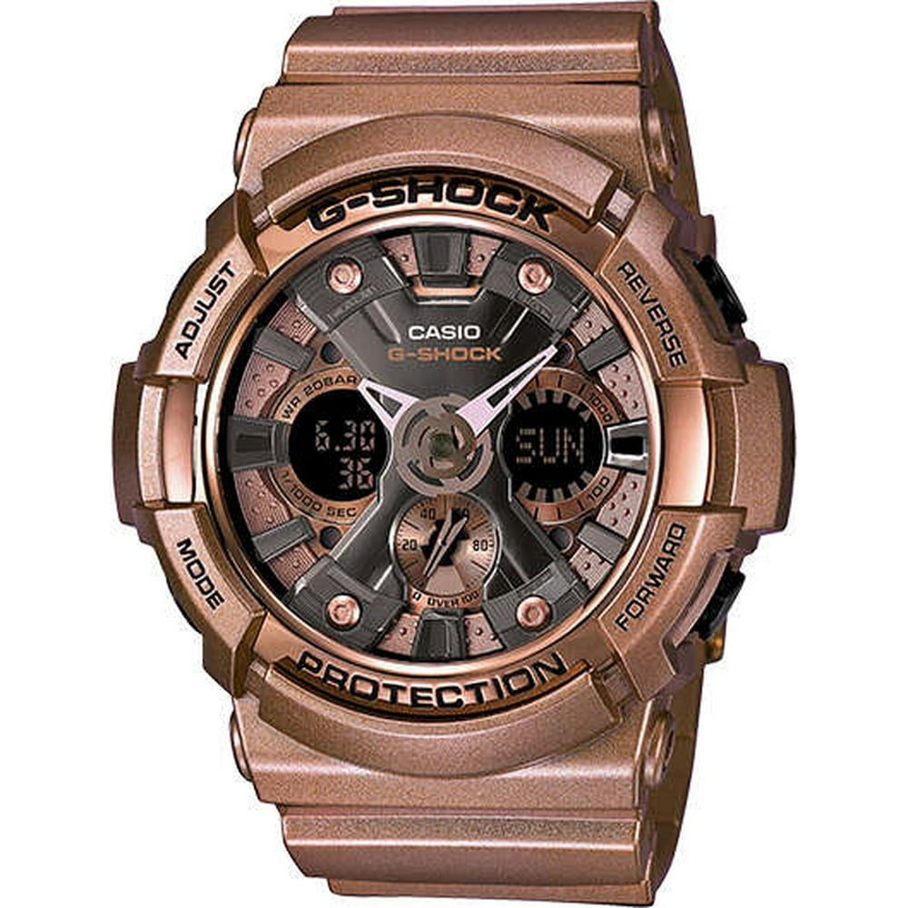 Casio G-Shock - G-Shock Rose Gold Big Case Analog Digital Watch GA200GD-9B - Walmart.com