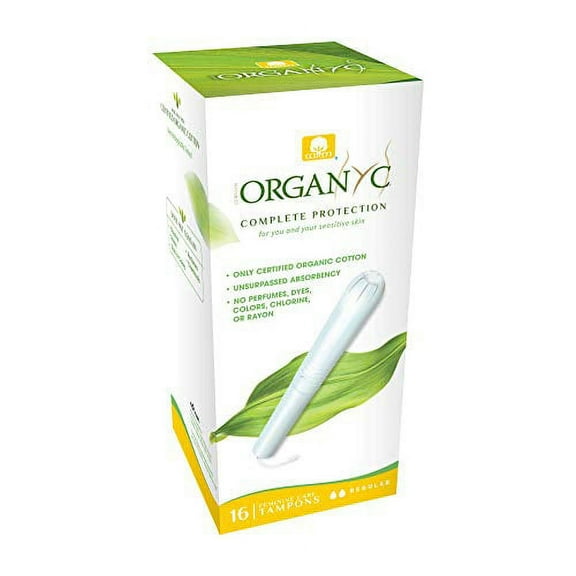 Organyc 100% Certified Organic Cotton Tampons, Normal Flow, Cardboard Applicator, 16 Count
