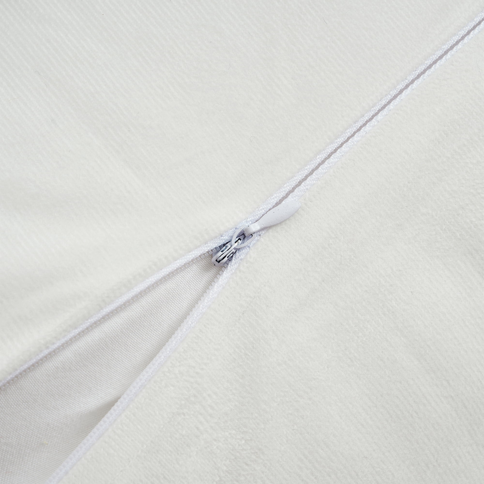 Unique Bargains 4 Pcs Soft Chenille Pillowcase White 12" x 20"/18" x 18"