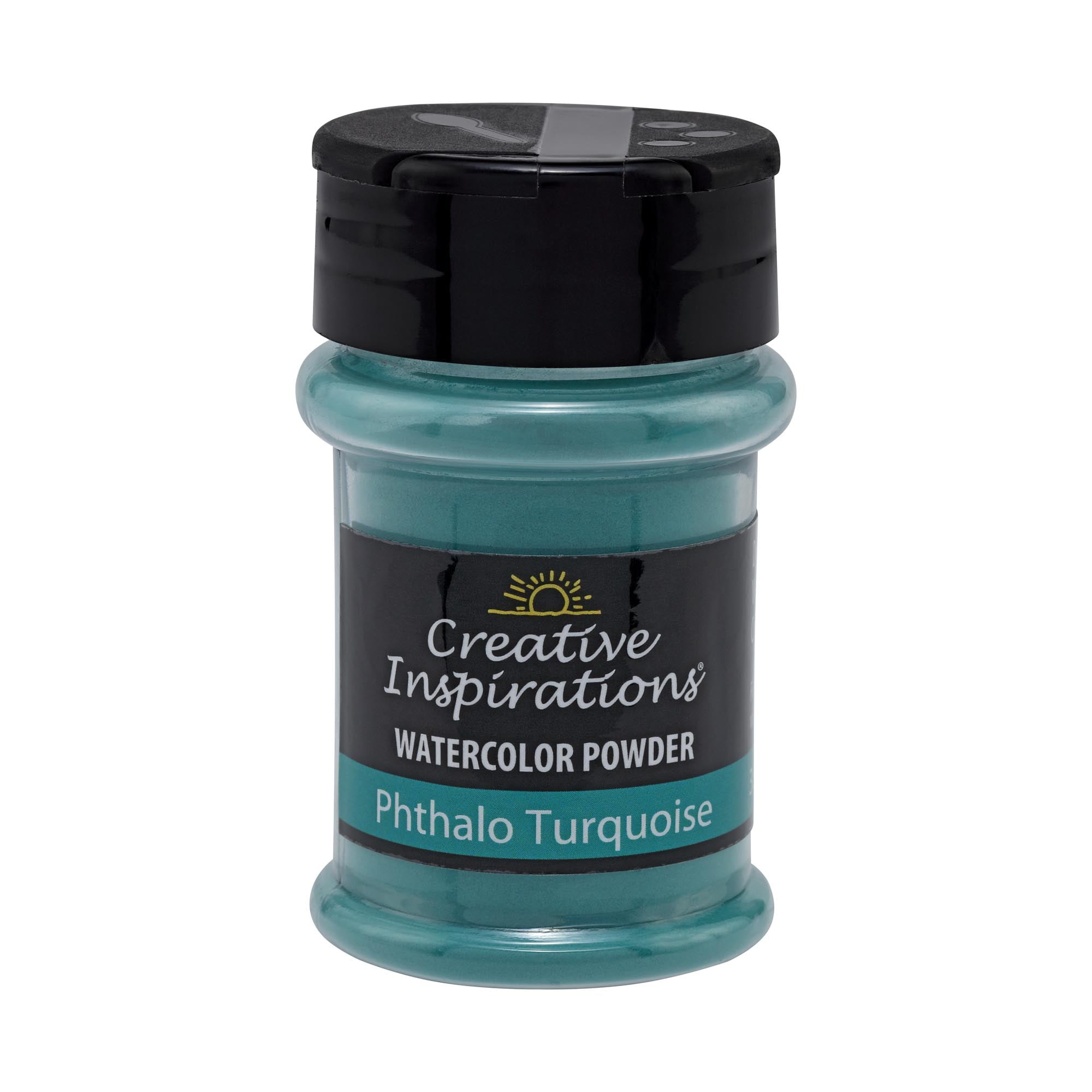 Creative Inspirations Powder Watercolor Paint 3 Pack - 38g Shaker Bottle, Phthalo Turquoise - Dye-Based Water-Soluble Crystalline Pigments - Non-Toxic, Perfect for Abstract and Spontaneous Effects