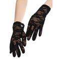 thumbnail image 5 of Guantes de encaje para mujer, guantes para fiesta de té, guantes cortos de cortesía, guantes de novia vintage con flores para mujer, cena de boda, 5 of 5