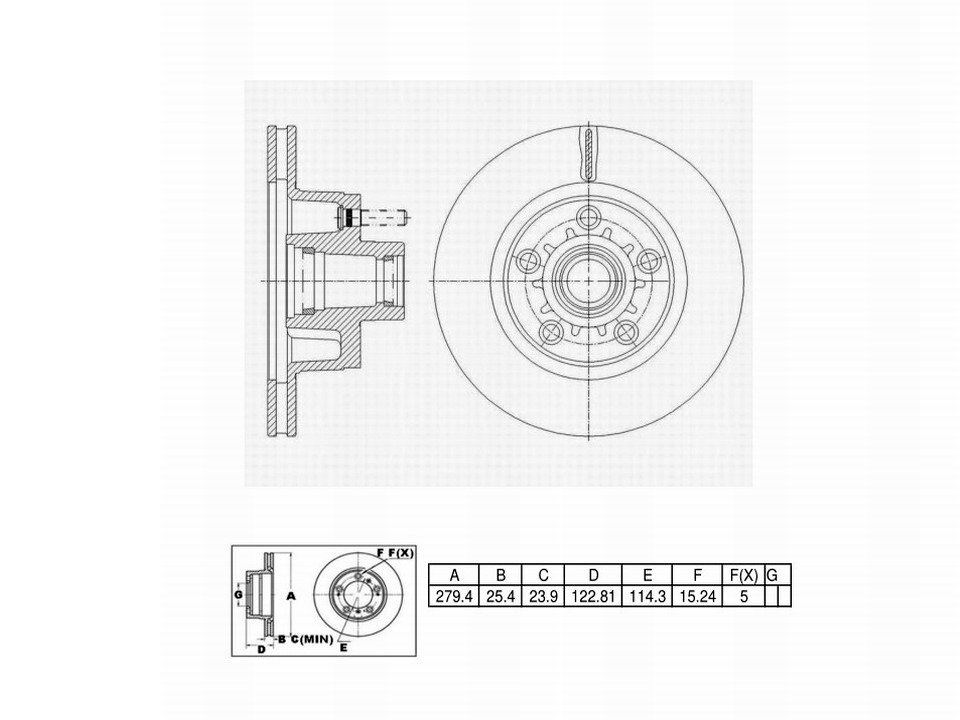 Winstop Brake Rotor and Hub Assembly, Front WS234258, Chrysler Fifth Avenue 1989-1983