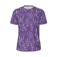 thumbnail image 5 of Wukai Lavender Flowers Print Men's Short-Sleeved Mesh T-Shirt,Quick-Dry Short Sleeve Workout T-Shirt-Small, 5 of 8