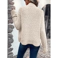 thumbnail image 4 of Womens Casual Sweater Long Sleeve Loose Knit Clothes Fashion Top Apricot S, 4 of 5