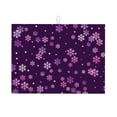 thumbnail image 1 of Fotbe Purple Snow Flakes Alfombrilla de Secado para Cocina con Estampado, 18x24 Pulgadas, 1 of 7