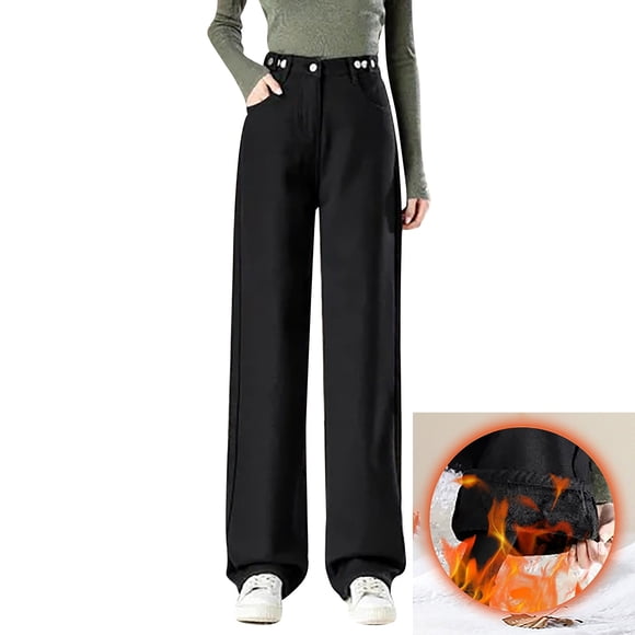 Women's Fall/winter Fleece And Thick Jeans