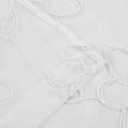thumbnail image 3 of Dainty Home Rita 3D Floral Chenille Embroidered Solid Sheer Linen Look 76" x 84" Window Curtain Panel Pair in White With Shimmer, 3 of 5