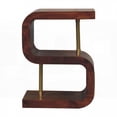 thumbnail image 3 of Solid Mango Wood Chestnut Nightstand with Brass Accents, 3 of 9