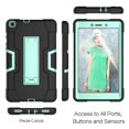 thumbnail image 4 of Dteck Case With Screen Protector For Samsung Galaxy Tab A 8.0 SM-T290 2019 Released (8.0 inches),Shockproof Rubber Armor Hybrid Case Kickstand Hard Protective Cover ,Black+Mint, 4 of 6
