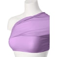 thumbnail image 6 of MixMatchy Women's Solid Casual Summer Side Shirring Scrunched Double Layered Tube Top, 6 of 6