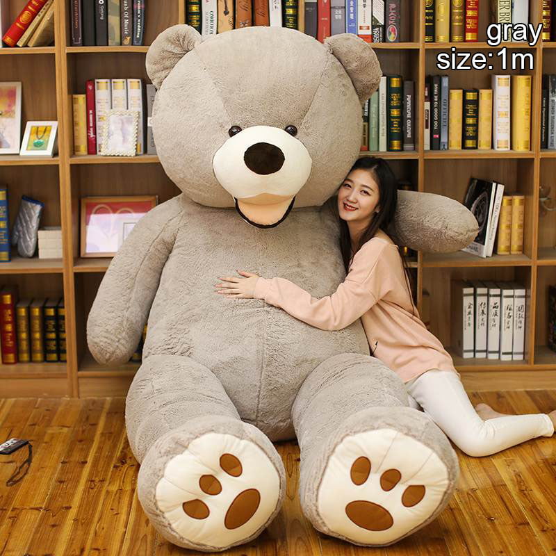 47'' Giant Big Brown Teddy Bear Plush Toys Cover Shell With Zipper Xmas Gift 