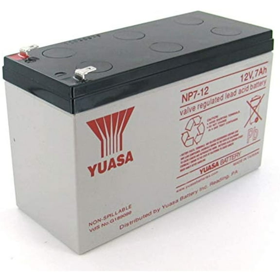 Yuasa Genesis NP7-12 12V/7Ah SLA Battery with F2 Terminal