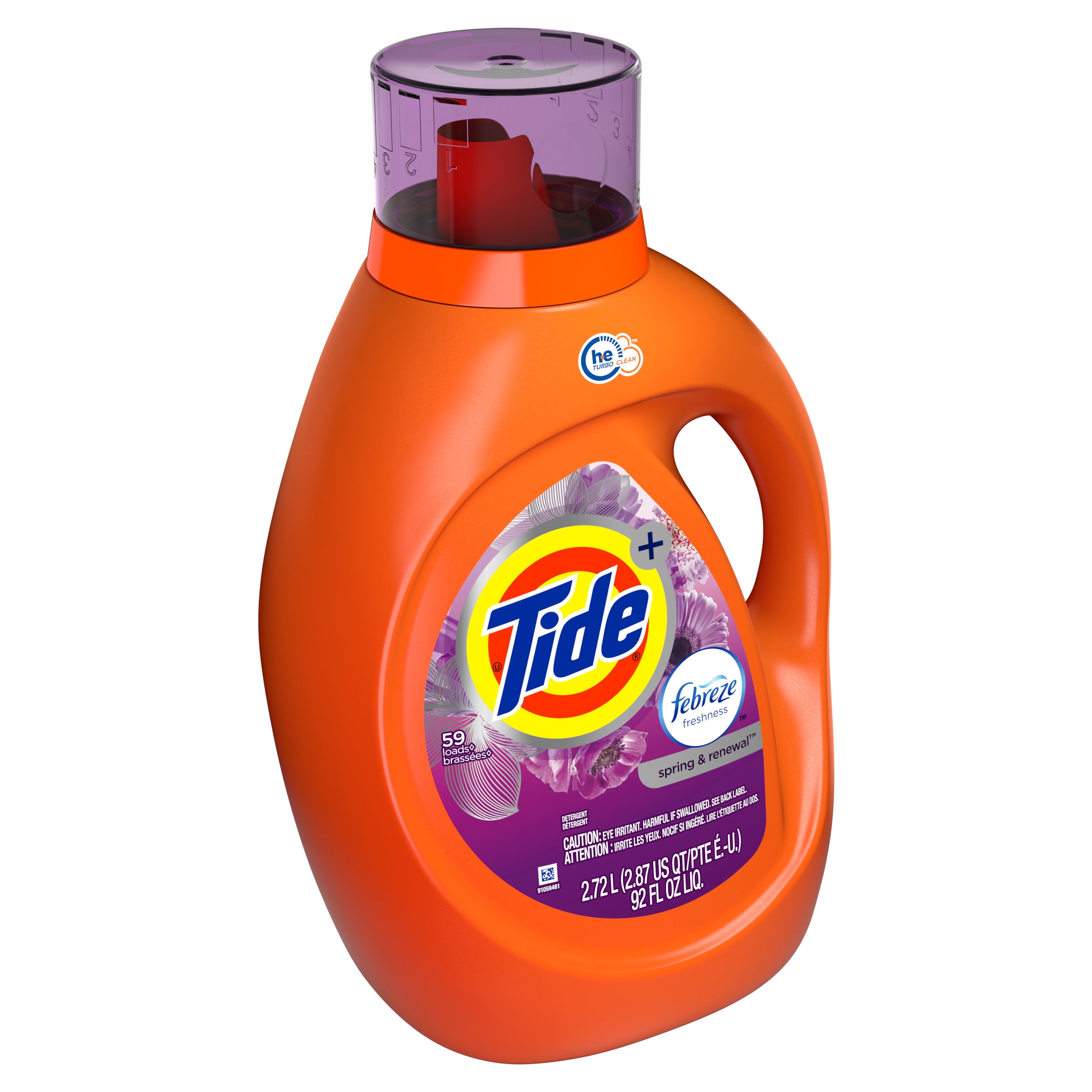Tide Spring & Renewal HE, 59 Loads Liquid Laundry Detergent, 92 fl oz