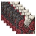 thumbnail image 6 of Satin Native Fab Cotton Dinner Napkin Unicorn Roses Hearts Reusable, 6 of 8