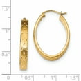 thumbnail image 2 of 14k Yellow Gold Diamond Cut Hoop Earrings, 2 of 6