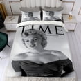 thumbnail image 4 of Marilyn Monroe Conjunto de sábanas temático, trío de piezas, cómodo y amigable con la piel, diseño único, regalo de decoración para el hogar para familiares, amigos y fans,140X210cm, 4 of 6
