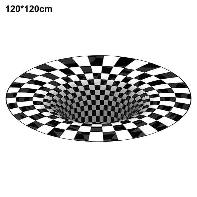 Alfombra Redonda 3D, Felpudo Para Sala De Estar, Manta Para Mesa De Centro, Alfombra Decorativa óptica 3D Para Dormitorio, Comedor, Oficina ANGGREK No