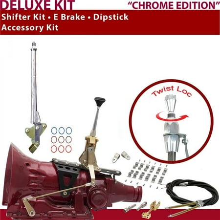 American Shifter AOD Shifter Kit 6 in. E-Brake Cable Clamp Clevis Dipstick for C827D