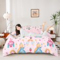 thumbnail image 2 of Manfei Cute Magical Princess Duvet Cover Twin,Fairy Tale Girly Theme Bedding Sets Twin Size,Cartoon Castle Rainbow Bed Set For Kids,Ultra Soft Home Decor Reversible（No Comforter）,2-Piece, 2 of 6