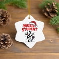 thumbnail image 2 of Music Student Ornament, Christmas Ornament 2025, Personalized Gift for Music Student Class Ceramic Snowflake Ornament Keepsake for Him or Her 211or41, 2 of 5