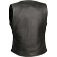 thumbnail image 2 of First Mfg Co - Derringer - Women's Motorcycle Biker Riding Black Leather Vest - Medium, 2 of 3