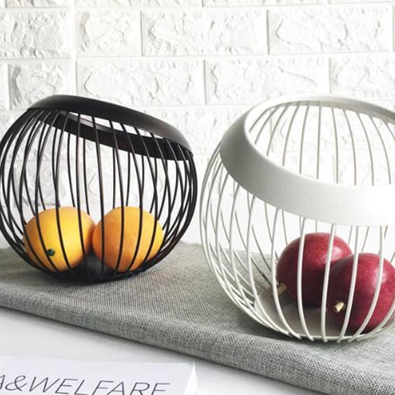 HEANUJJ Large Iron Fruit and Veggie Drain Basket Stylish Design for Home