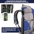 thumbnail image 3 of Mochila de Senderismo King'sGuard 70L Impermeable para Campamento Azul Profundo, 3 of 6