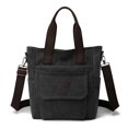 thumbnail image 2 of Bolsa bandolera para mujer de hombro de lona vintage Hobo Shopping Totes (Negro) Tmvgtek Para estrenar, 2 of 7