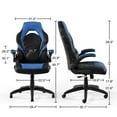 Staples Emerge Vortex Bonded Leather Gaming Chair Black and Blue 2/Pack Staples Emerge Vortex Bonded Leather Gaming Chair Black and Blue 2/Pack