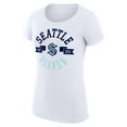 thumbnail image 2 of Women's G-III 4Her by Carl Banks White Seattle Kraken Super-Slim Fit Lightweight City Graphic Sport Crewneck T-Shirt, 2 of 3