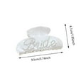 thumbnail image 3 of Bride White Rhinestone Acrylic Hair Clips - Wedding Bachelorette Party Hair Accessories, Bridal Banana Claw Clips for Women & Girls, Sparkly Hair Barrettes for Birthday, 3 of 4