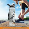 thumbnail image 6 of Sports Water Bottle 1000ML Tritan Food Grade Clear Water Bottle Fitness Outdoor Sports Bike Super Cute Cartoon Penguins, 6 of 7