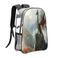 thumbnail image 3 of Sikiie Autumn Dragon Mountain View Clear Backpack, Transparent Bookbag for School for Women Men, Capacity Clear Bag for College, Travel, 3 of 7