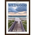 thumbnail image 5 of Art.com Wildwood, New Jersey - Beach Boardwalk Scene Art Print by Lantern Press, Brown Frame Wall Art, 32" x 44", 5 of 5