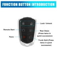 thumbnail image 3 of Car 6 Button Keyless Remote Key Fob Shell Case Black HYQ2AB for Cadillac Escalade 2015-2018, 3 of 6