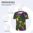 thumbnail image 5 of Fotbe Mardi Gras7 Baseball Jersey Shirt for Men and Women, Casual Short Sleeves Button Down T-Shirt-Small, 5 of 9