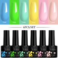 thumbnail image 1 of LILYCUTE 6 unids/set conjunto de esmaltes de uñas de Gel 136 colores brillo Semi permanente híbrido Gel barniz Base capa superior Soak Off UV LED Nail Art Tan Jianjun unisex, 1 of 2