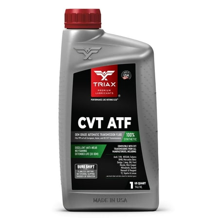 TRIAX CVT ATF - Full Synthetic Automatic Transmission Fluid - PAO / Ester - Surpasses OEM Fluid Performance - Fits all European, Asian, and US CVT Transmission - Sure-Shift Technology (1 Quart)