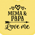 thumbnail image 4 of Inktastic Mema and Papa Love Me Girls Baby Bib, 4 of 4