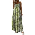 thumbnail image 2 of DondPO Maxi Dress for Women Sundresses for Women Women‘s Sling Floral Long Dress Sleeveless Beach Long Dress Summer Dresses Womens Dresses Yellow Dress 4XL, 2 of 8