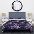 thumbnail image 3 of Designart "Enigmatic Blue Illusion III" Damask Bedding Covert Set - Bohemian & Eclectic Bed Set With 1 Sham, 3 of 5