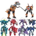 thumbnail image 2 of Figuras de acción de TransFormers 5 en 1 para niños, Juguetes clásicos de dinosaurio, Robot, coche, película, regalo, 2 of 4