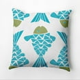 thumbnail image 2 of Simply Daisy 16" x 16" Big Fish Polyester Indoor/Outdoor Pillow, Turquoise (1 count), 2 of 5