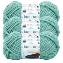 Lion Brand Yarn Hue   Me Sea Glass Bulky Yarn Acrylic, Wool Yarn 3 Pack
