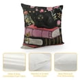 thumbnail image 4 of The Retro 1 Piece Black Cat in the Book Square Pillowcase Suitable for Homes, Sofas, Bedrooms, and also can be given as a Gift, 4 of 5