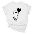 thumbnail image 6 of QunYou Halloween Shirt for Women 2025 Halloween Grpahic Tee Tshirt Fall Casual Shirts Women's Printed Short Sleeved T-shirt Top Fall Tee Fashion Gift, 6 of 7